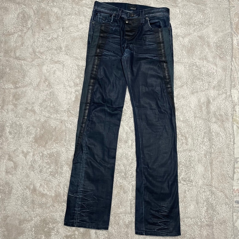 Energie Gold Style Clash Mens Jeans 29x33 Dark Wash Straight Leg Made in Italy